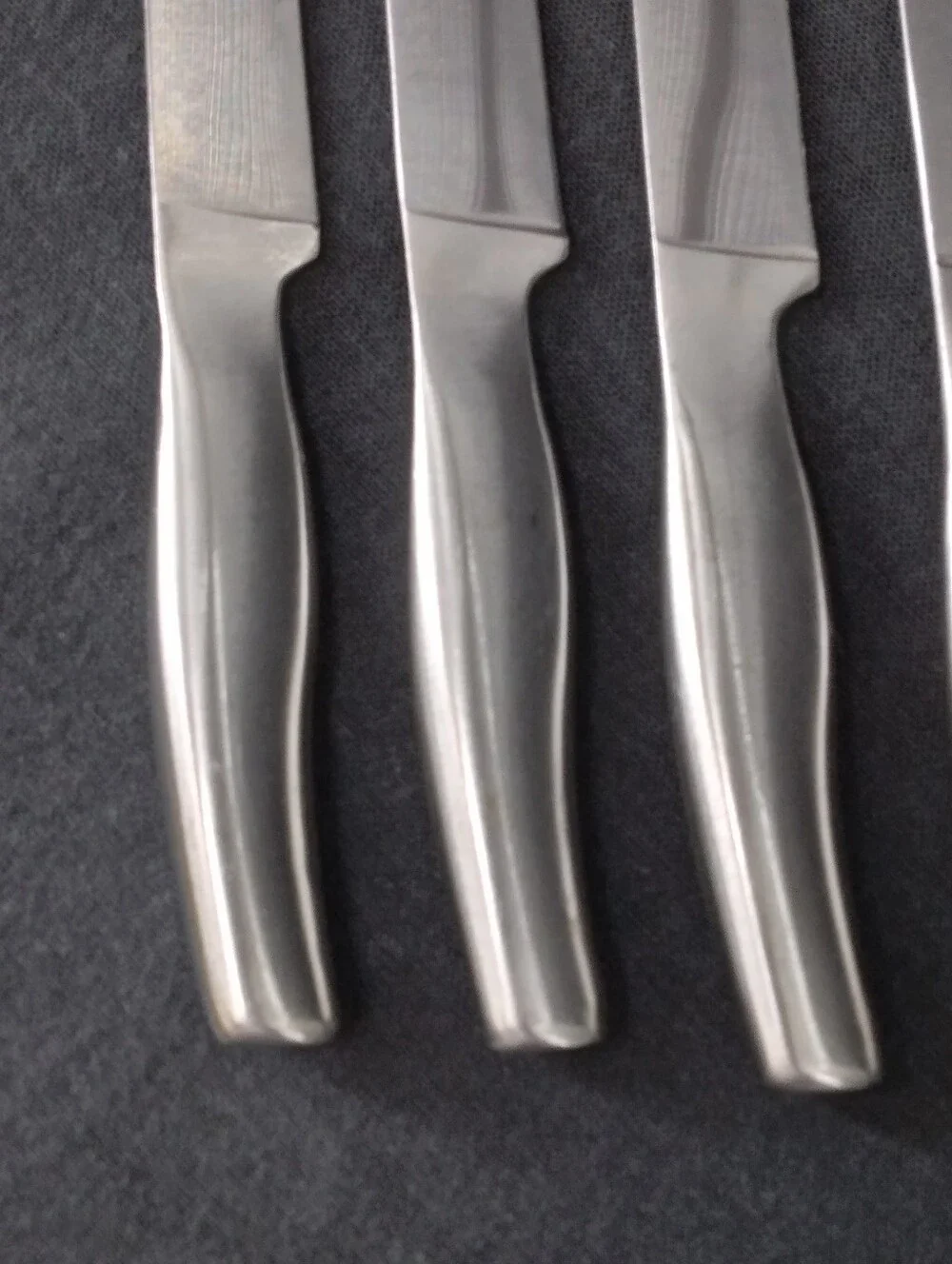 Set of 6 Analon Carbon Steel Steak Knives Heat Treated Ice Hardened 5